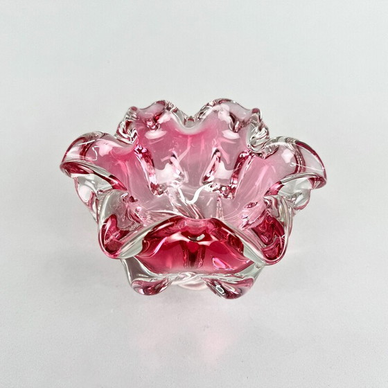 Image 1 of Vintage Art glass bowl by Josef Hospodka for Chribska Glassworks, Czechoslovakia 1960