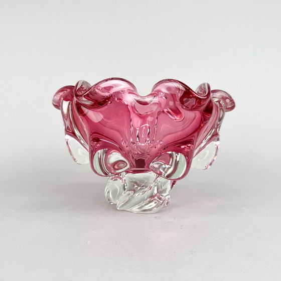 Image 1 of Vintage Art glass bowl by Josef Hospodka for Chribska Glassworks, Czechoslovakia 1960
