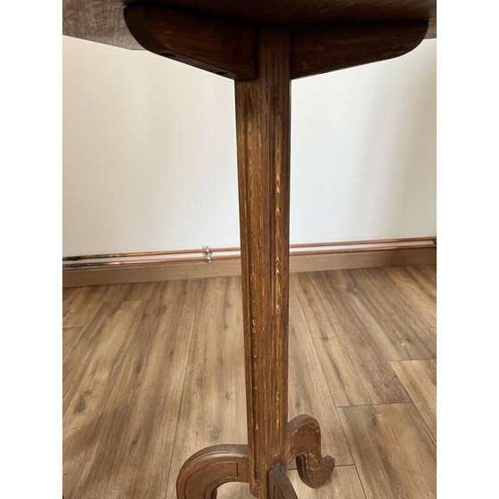Image 1 of Pair of vintage hexagonal inlaid pedestal tables