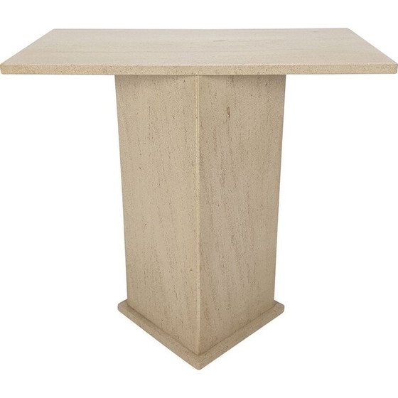 Image 1 of Italian vintage travertine pedestal, 1980s