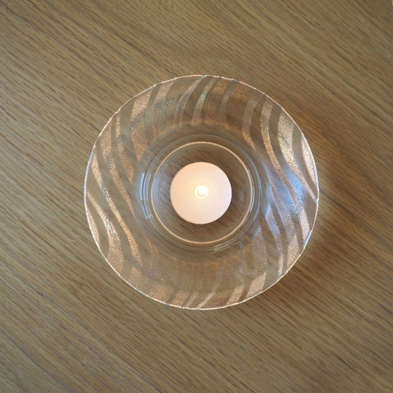 Image 1 of 1980S Holmegaard Skagerrak Set Of 3 - 2 Candle Holders, 1 Bowl