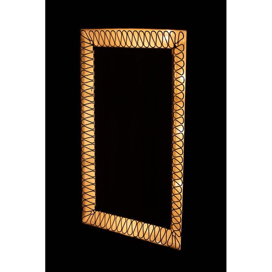 Image 1 of Vintage lacquered metal mirror by Josef Frank, Sweden 1940