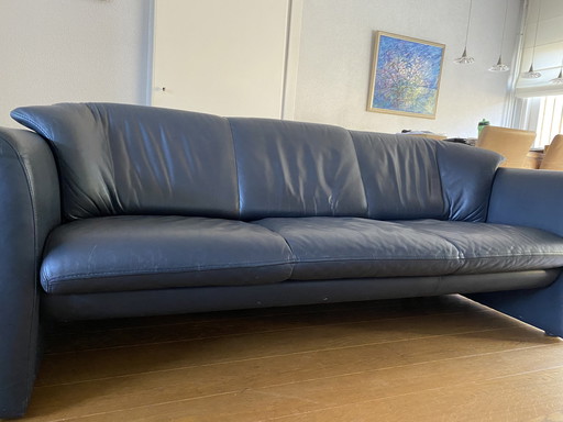 Leolux sofa Morion Dark Blue Leather Saiga 793