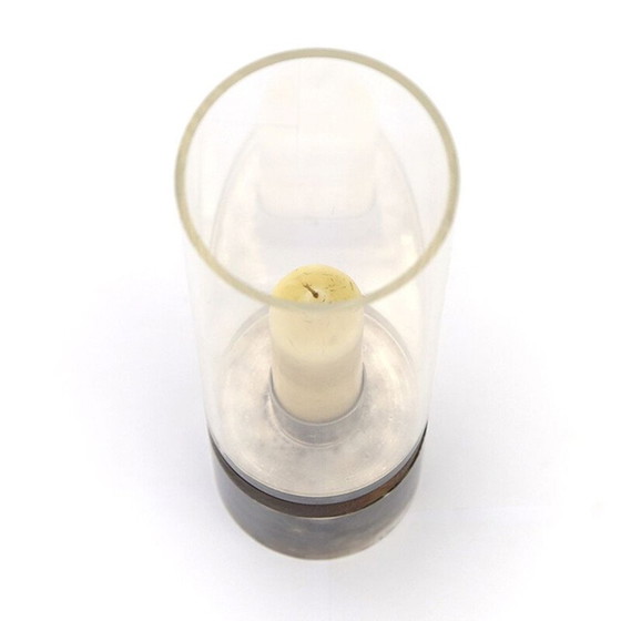 Image 1 of Candeliere vintage in legno placcato argento e plexiglass di Christofle, 1960