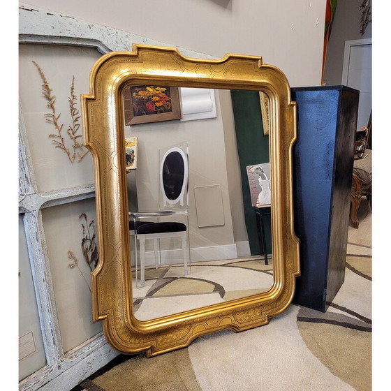 Image 1 of Vintage mirror in carved and gilded wood, Italy