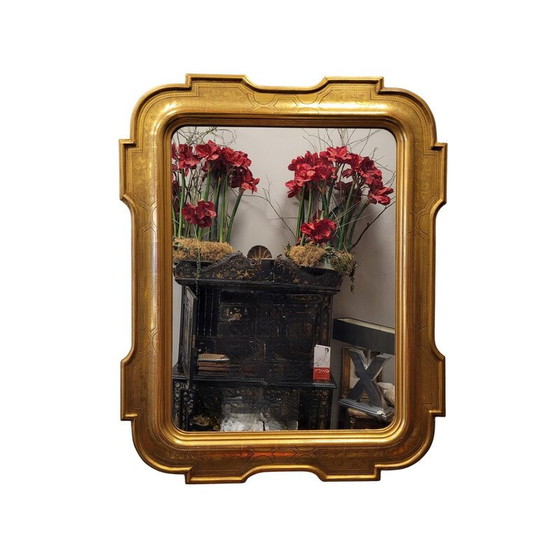 Image 1 of Vintage mirror in carved and gilded wood, Italy