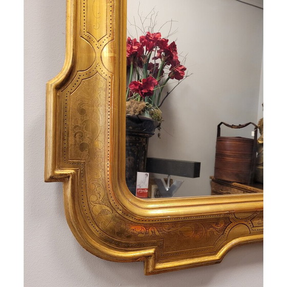 Image 1 of Vintage mirror in carved and gilded wood, Italy