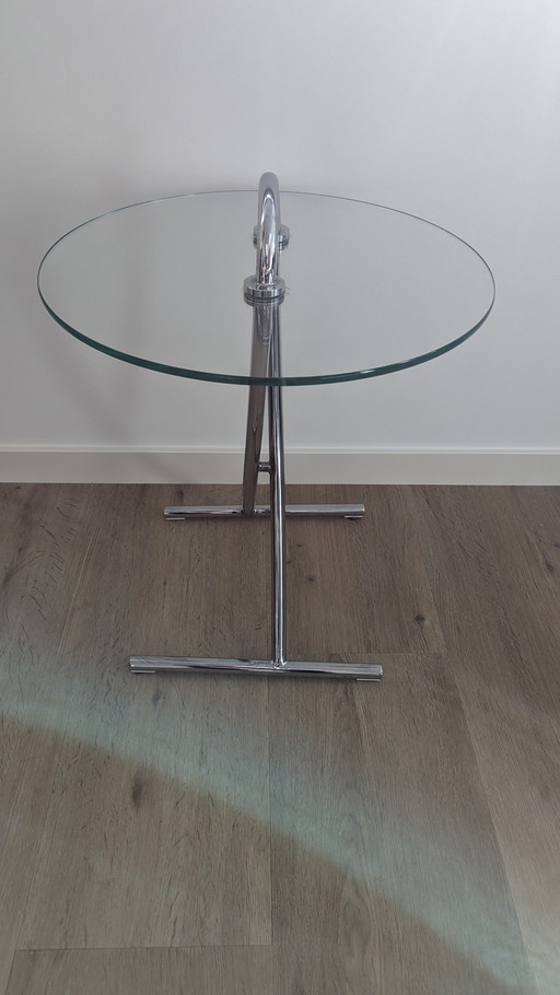 Table d'appoint en verre vintage