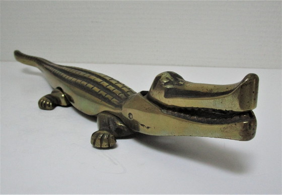Image 1 of Nutcracker Crocodile Xl Brass L. 35 Cm