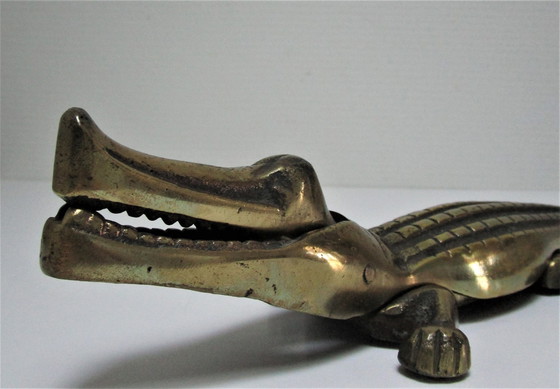 Image 1 of Nutcracker Crocodile Xl Brass L. 35 Cm