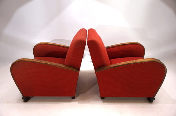 Image 1 of Art Deco Set Of 2 Lounge Chairs, 1930