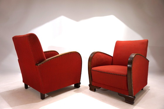 Image 1 of Art Deco Set Of 2 Lounge Chairs, 1930