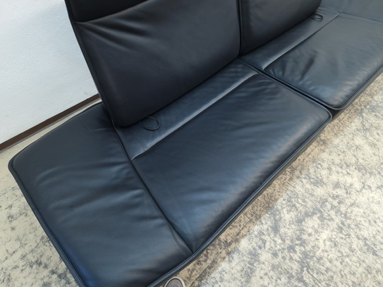 Image 1 of De Sede ds 450 designer sofa leather sofa couch desede function black