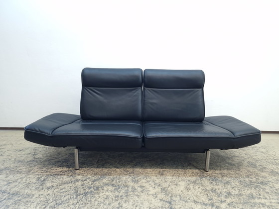 Image 1 of De Sede ds 450 designer sofa leather sofa couch desede function black