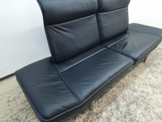 Image 1 of De Sede ds 450 designer sofa leather sofa couch desede function black