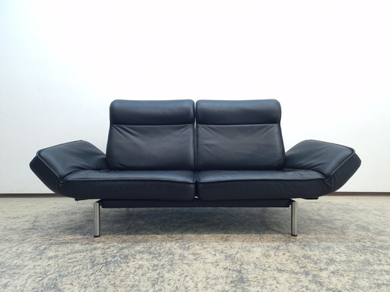 Image 1 of De Sede ds 450 designer sofa leather sofa couch desede function black