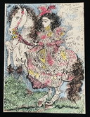 Pablo Picasso Litografia originale a colori, Jacqueline a cavallo 1961. In ottime condizioni. Torres Y Torrer