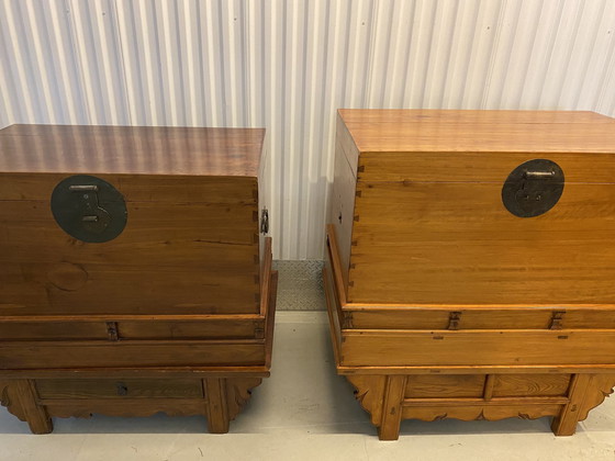 Image 1 of 2x bauli da sposa cinesi d'epoca