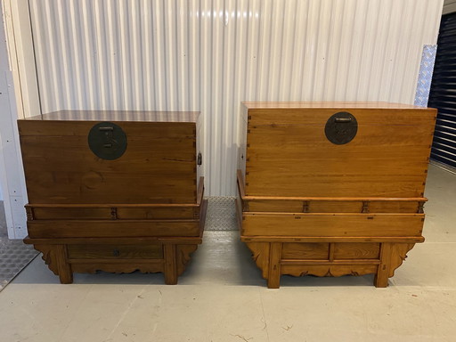 2 boîtes de mariage chinoises d'époque