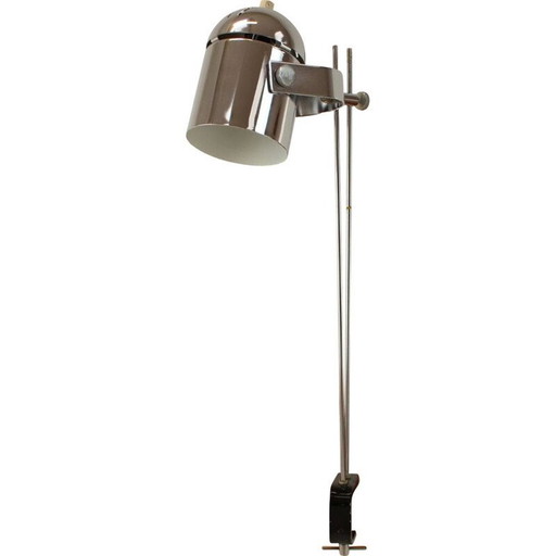 Vintage metal and chrome table lamp by Stanislav Indra, Czechoslovakia 1970