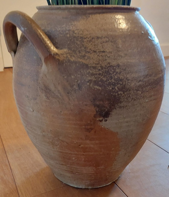 Image 1 of Old Spanish Olive Jar With 2 Ears, Glazed