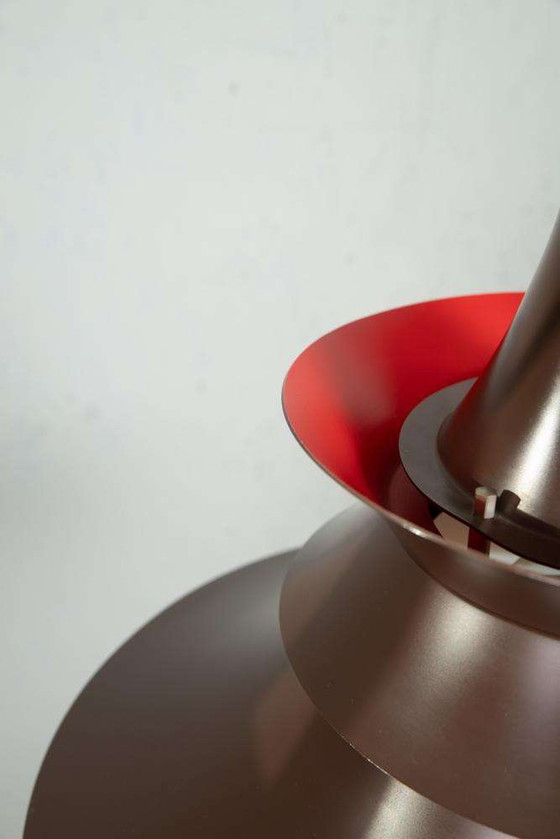 Image 1 of Lampada a sospensione di design danese dell'era spaziale, lampada a sospensione danese vintage degli anni '60