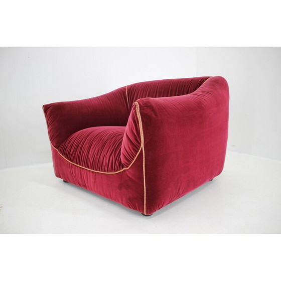Image 1 of Pair of vintage velvet armchairs, Italy 1970