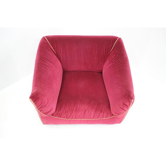 Image 1 of Pair of vintage velvet armchairs, Italy 1970