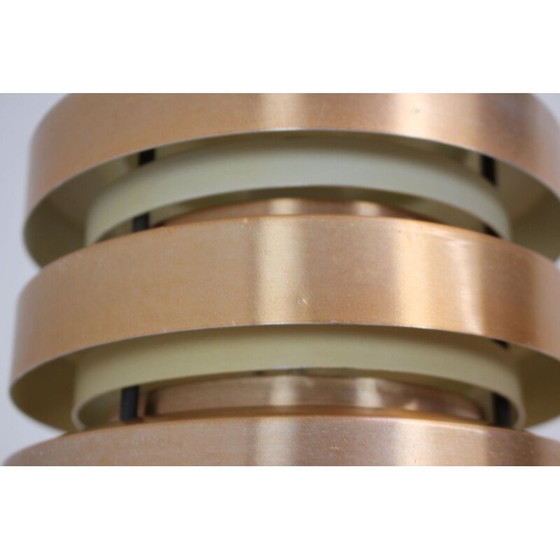 Image 1 of Vintage metal and brass pendant lamp by Drupol, Czechoslovakia 1970