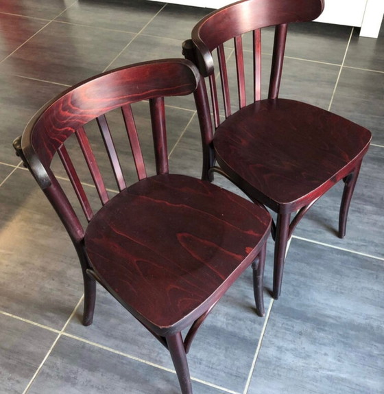 Image 1 of Pair De Chaises De Bistrot Vintage