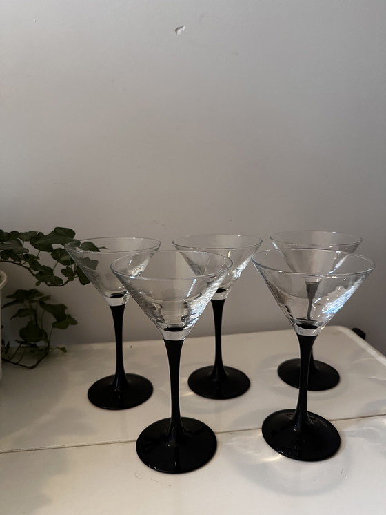 Image 1 of Set of 5 Luminarc Martini glasses