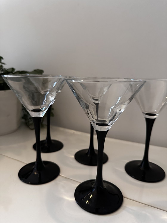 Image 1 of Set of 5 Luminarc Martini glasses