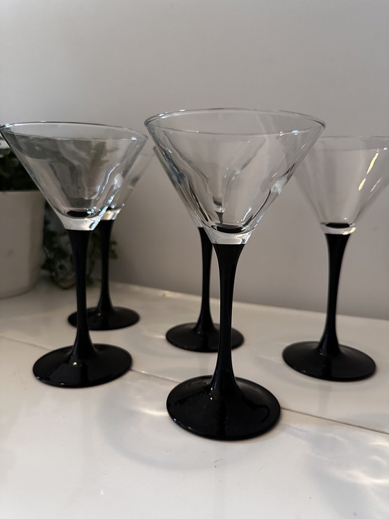 Image 1 of Set of 5 Luminarc Martini glasses