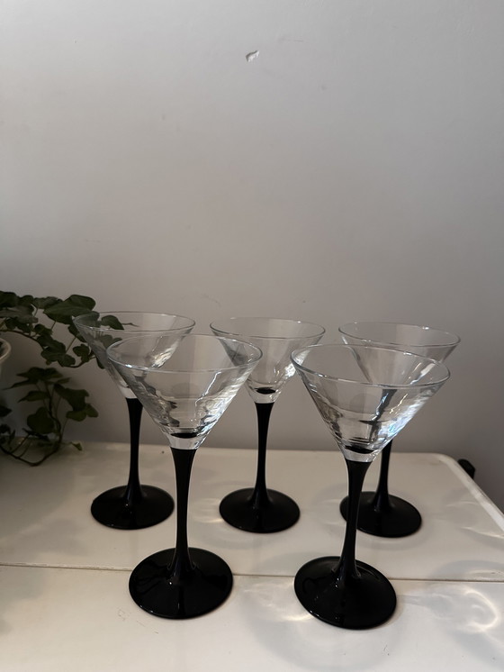 Image 1 of Set of 5 Luminarc Martini glasses