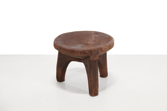 Image 1 of Set of three oak Brutalist nesting tables, 1970's