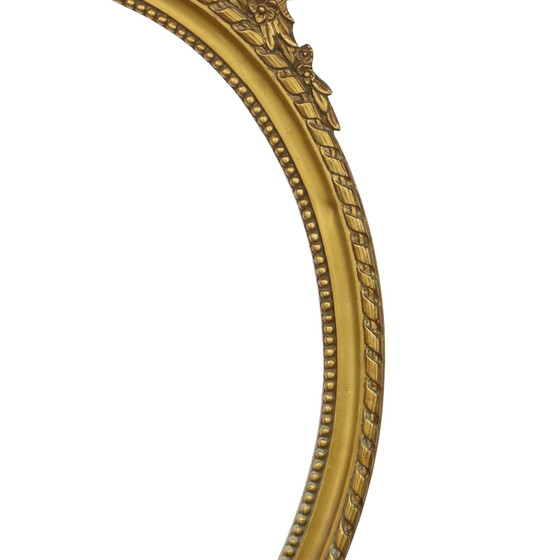 Image 1 of Cadre vintage ovale doré