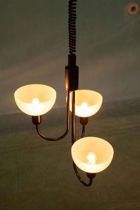 Image 1 of Lampe suspendue style Memphis 1960s, lampe vintage ajustable