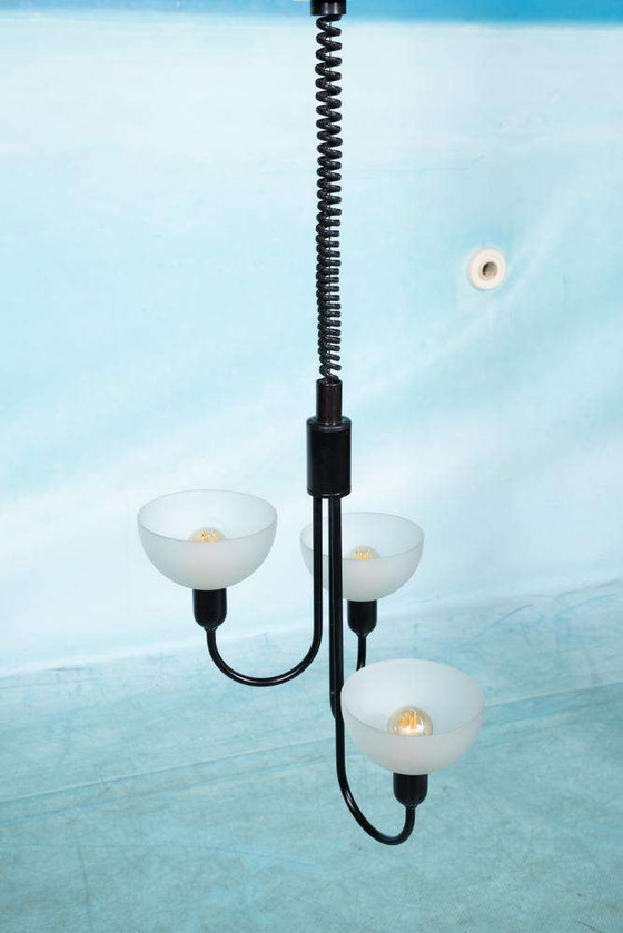 Image 1 of Lampe suspendue style Memphis 1960s, lampe vintage ajustable