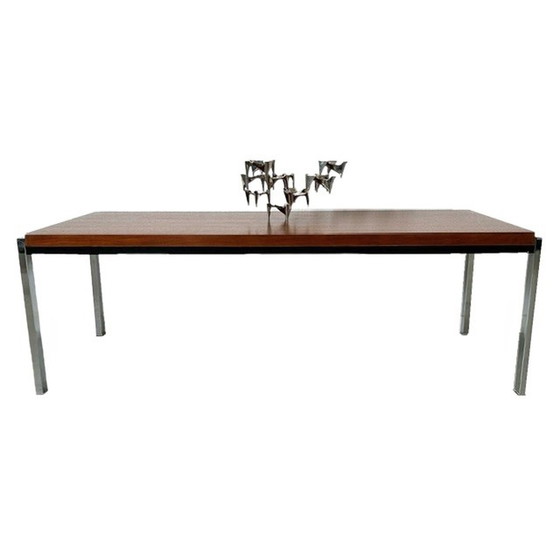 Image 1 of Danish design coffee table teak chrome mid-century