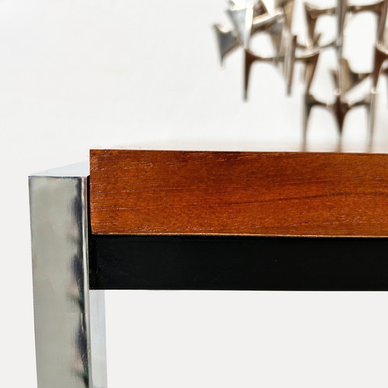 Image 1 of Danish design coffee table teak chrome mid-century