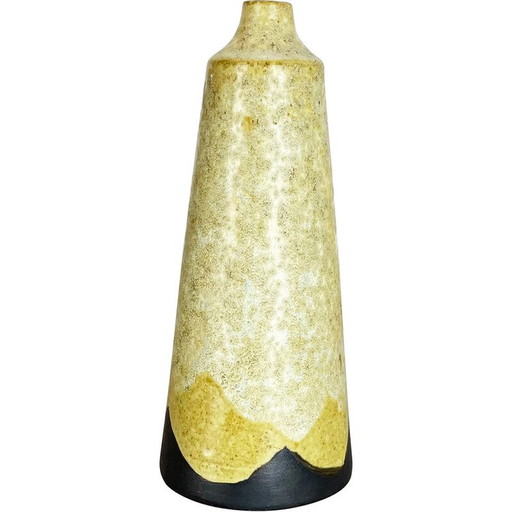 Vintage abstract ceramic pottery vase by Gerhard Liebenthron, Germany 1960s