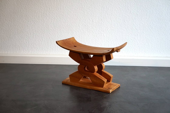 Image 1 of African vintage Ashanti Wisdom Knot stool, Ghana