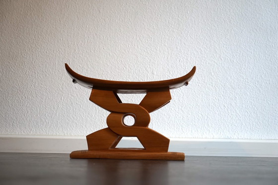 Image 1 of African vintage Ashanti Wisdom Knot stool, Ghana