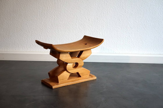 Image 1 of Tabouret vintage africain Ashanti Wisdom Knot, Ghana