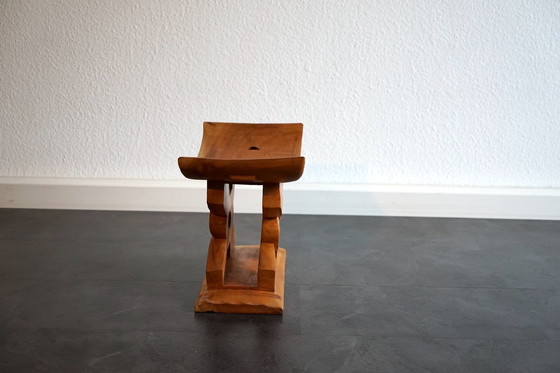 Image 1 of Tabouret vintage africain Ashanti Wisdom Knot, Ghana