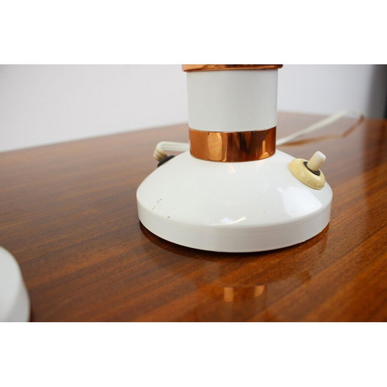 Image 1 of Pair of vintage metal and glass table lamps by Drukov, Czechoslovakia 1970