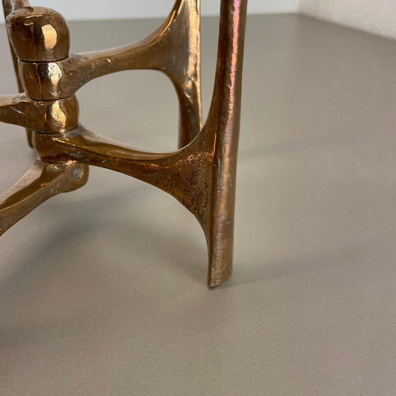 Image 1 of Mid century Brutalist bronze candlestick by Michael Harjes, Germany 1960s