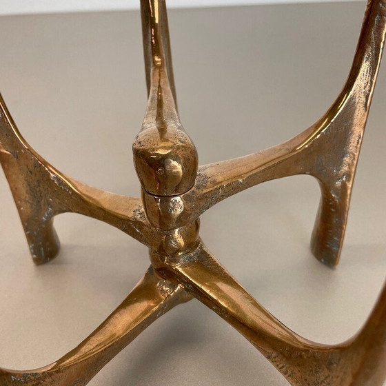 Image 1 of Mid century Brutalist bronze candlestick by Michael Harjes, Germany 1960s