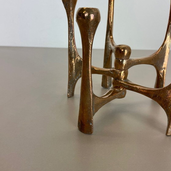 Image 1 of Mid century Brutalist bronze candlestick by Michael Harjes, Germany 1960s