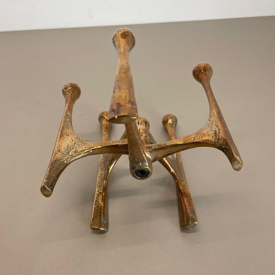 Image 1 of Mid century Brutalist bronze candlestick by Michael Harjes, Germany 1960s